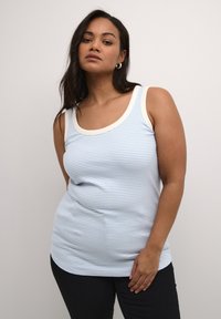 Kaffe Curve TANK  - Topp - chalk ultramarine blue stripe