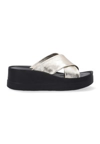 FLIP-FLOPS - Pantofle na podpatku - gold