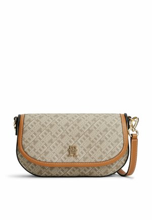Tommy Hilfiger, TOMMY HILFIGER TH MONOPLAY CROSSBODY SADDLE BAG - Schoudertas - neutral mix