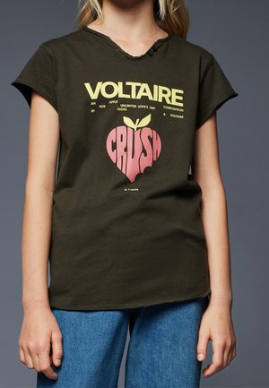 SHORT SLEEVES - Print T-shirt - khaki