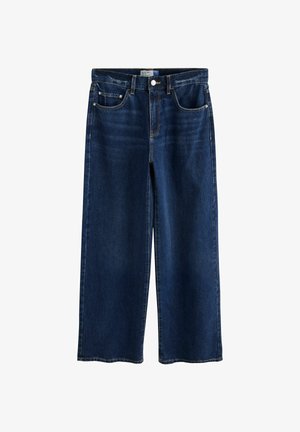 Next, REGULAR FIT - HIGH RISE CITY WIDE LEG JEANS - Wide leg - dark blue
