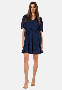 Apricot TIE-WAIST RUFFLE - Robe de jour - navy