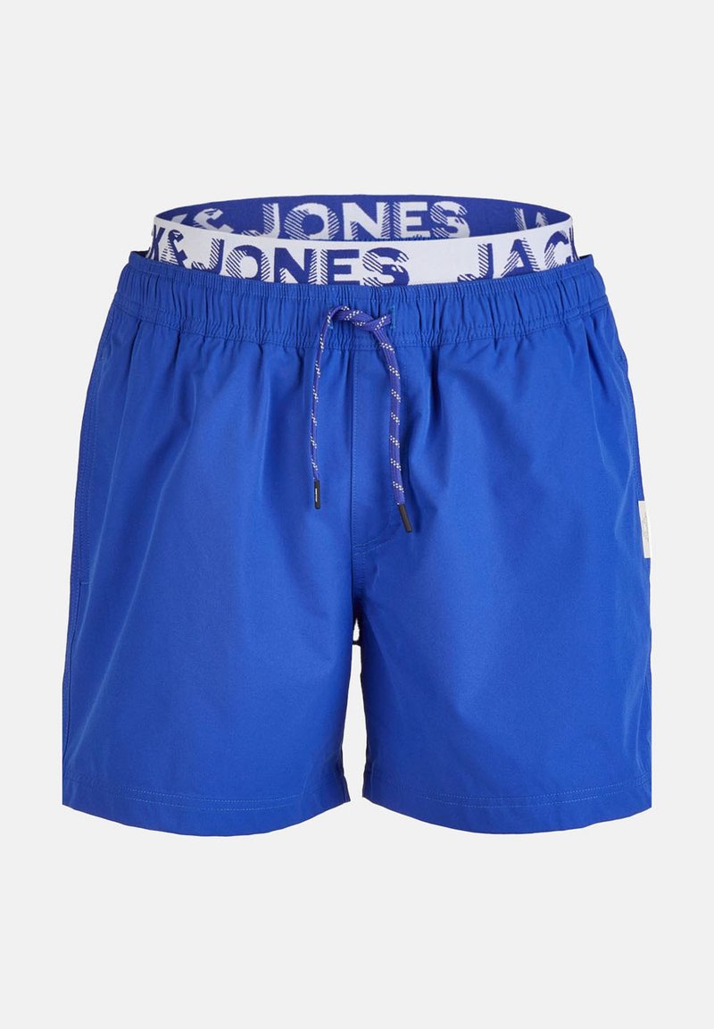 Jack & Jones Intelligence - Pantalon en lin mélangé à cordon de serrage - Bleu m