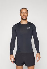 Under Armour - HEATGEAR - Pitkähihainen paita - black/white Pienoiskuva 1