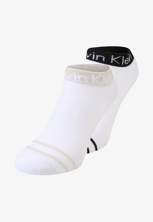 Kaks paari ankrisokke: üks valge beežtriibuga, teine valge musttriibuga. Elastsed varrukad logoga aktsentidega.