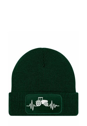 PATCH MIT TRAKTOR HERZSCHLAG - Beanie - dunkelgrün