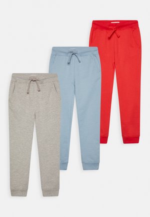 3 PACK BASIC BOYS SWEATPANTS - Trainingsbroek - grey, blue, red