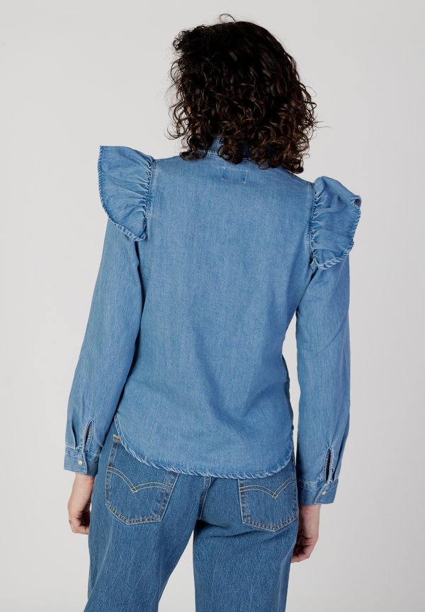 ONLINDIGO LIFE LS FRILL DB QYT 15297988 - Button-down blouse - denim2