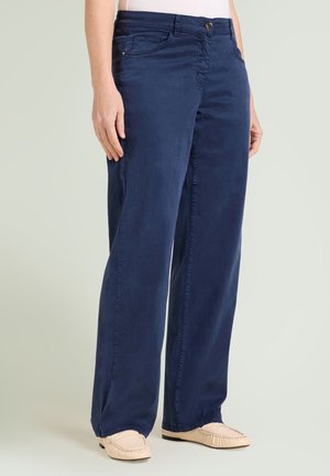 Luisa Viola, PANTALONI 5 TASCHE WIDE LEG - Wide leg - blu