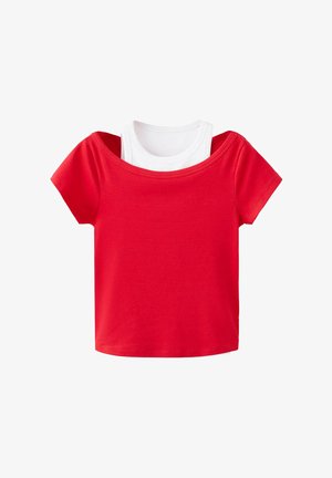 Mango, ADULT - T-shirt imprimé - red white