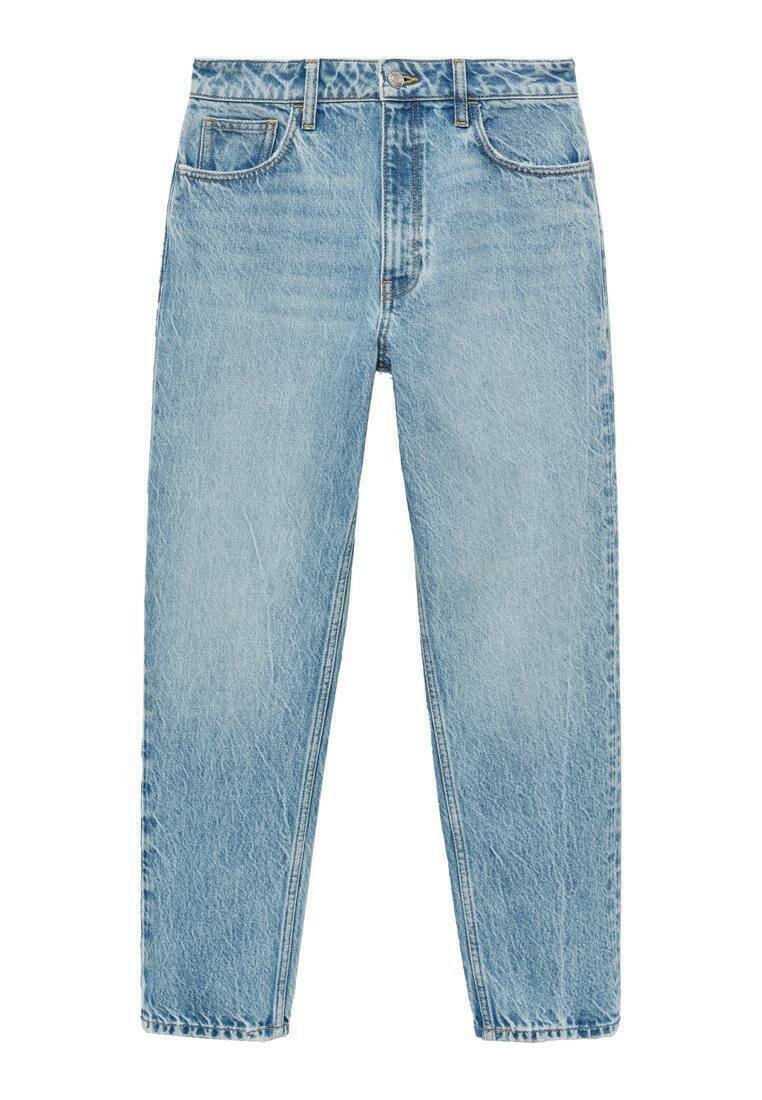 Mango Relaxed fit jeans blauw