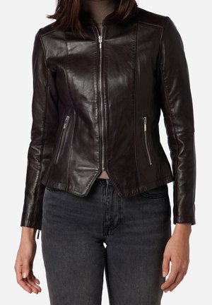 Leren jas - dark brown