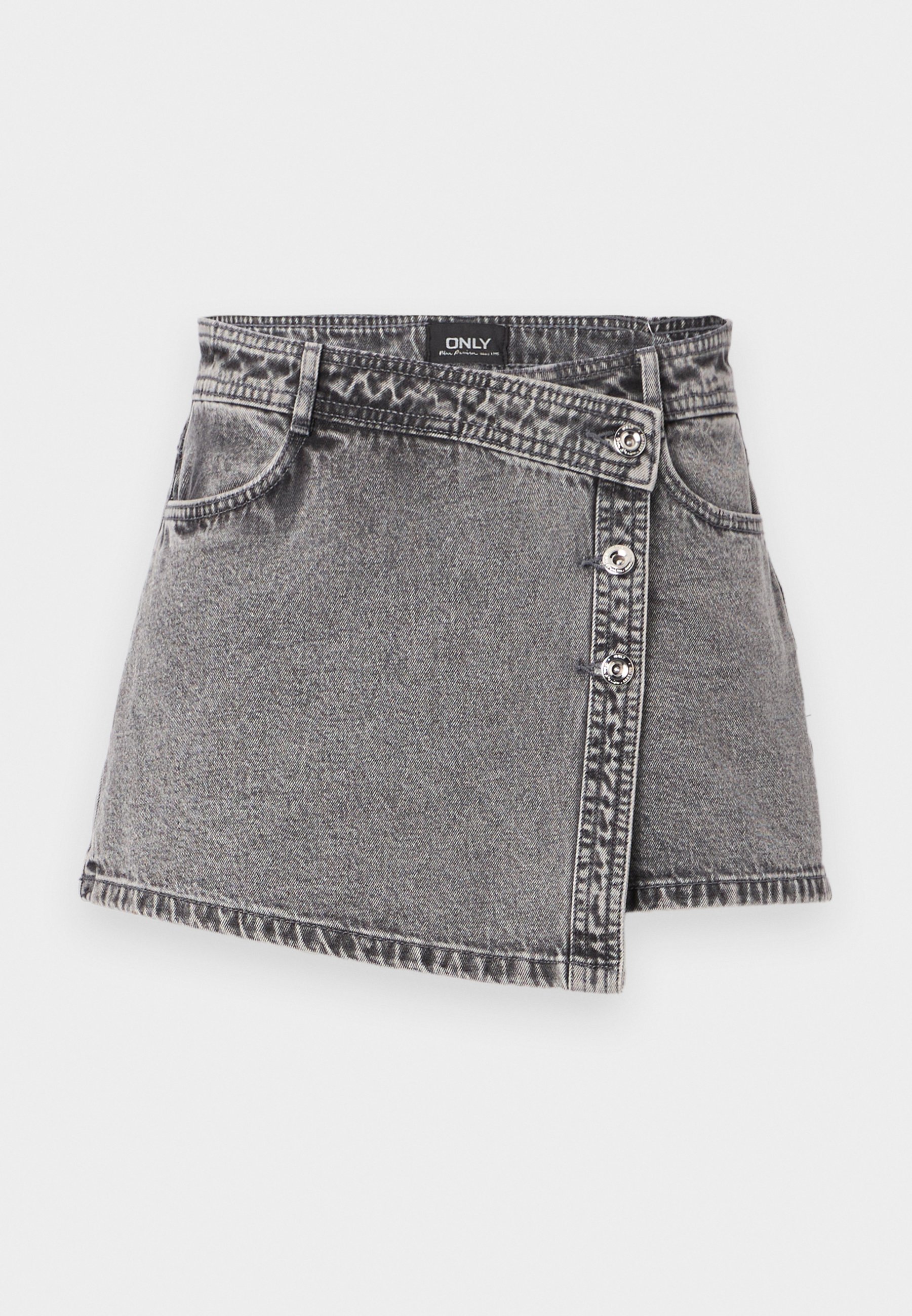 ONLY ONLLESLY - A-line skirt - light grey denim/grey denim