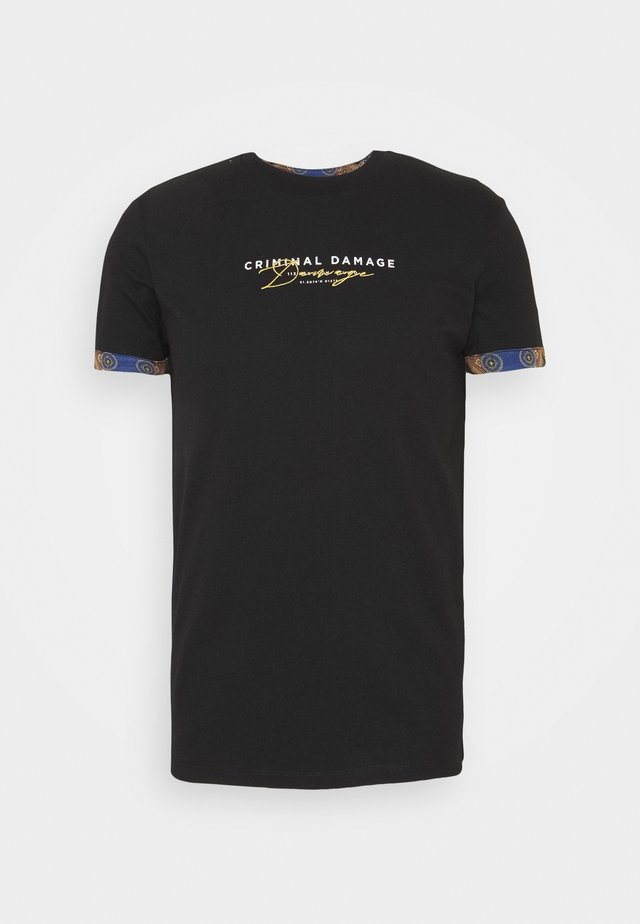 SIGNATURE TEE - T-shirt med print - black