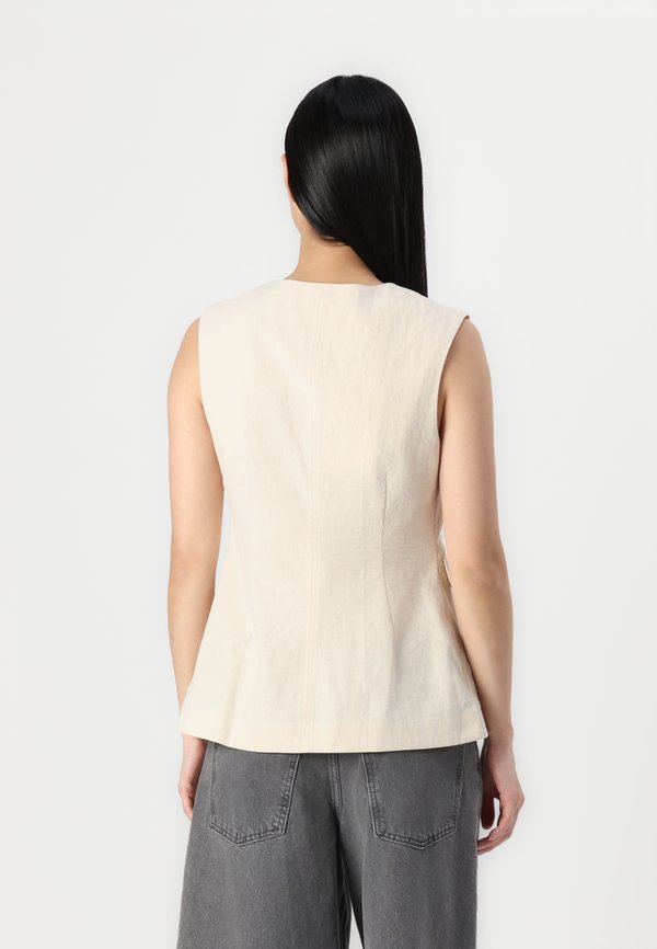 SLFILUNA BUTTONED POCKET  - Waistcoat - sandshell3