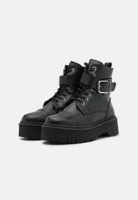 Zign Botines con plataforma - black