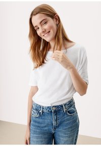 QS BAUMWOLLMIX - T-shirt basic - white