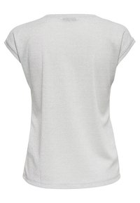 ONLY ONLSILVERY V NECK NOOS - T-Shirt basic - silver