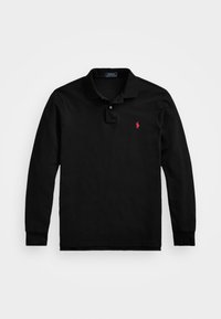 CUSTOM SLIM FIT MESH POLO SHIRT - Polo marškinėliai - black