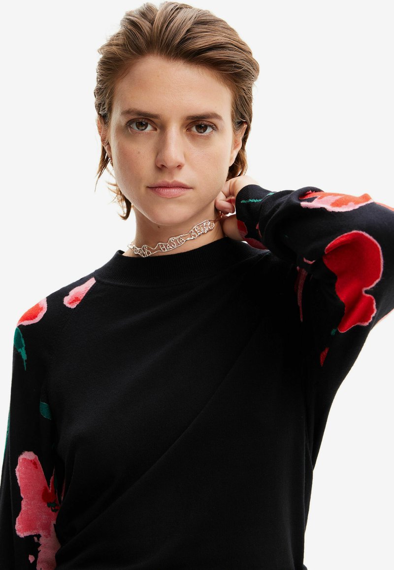 Maglione Jacquard Colorato Desigual Maglione Da Donna, Nero, M Desigual Maglione Donna - 2