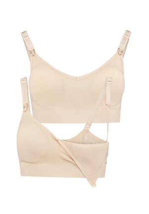 Mamsy 2-PACK - Liemenėlė su besiūliais kaušeliais - beige