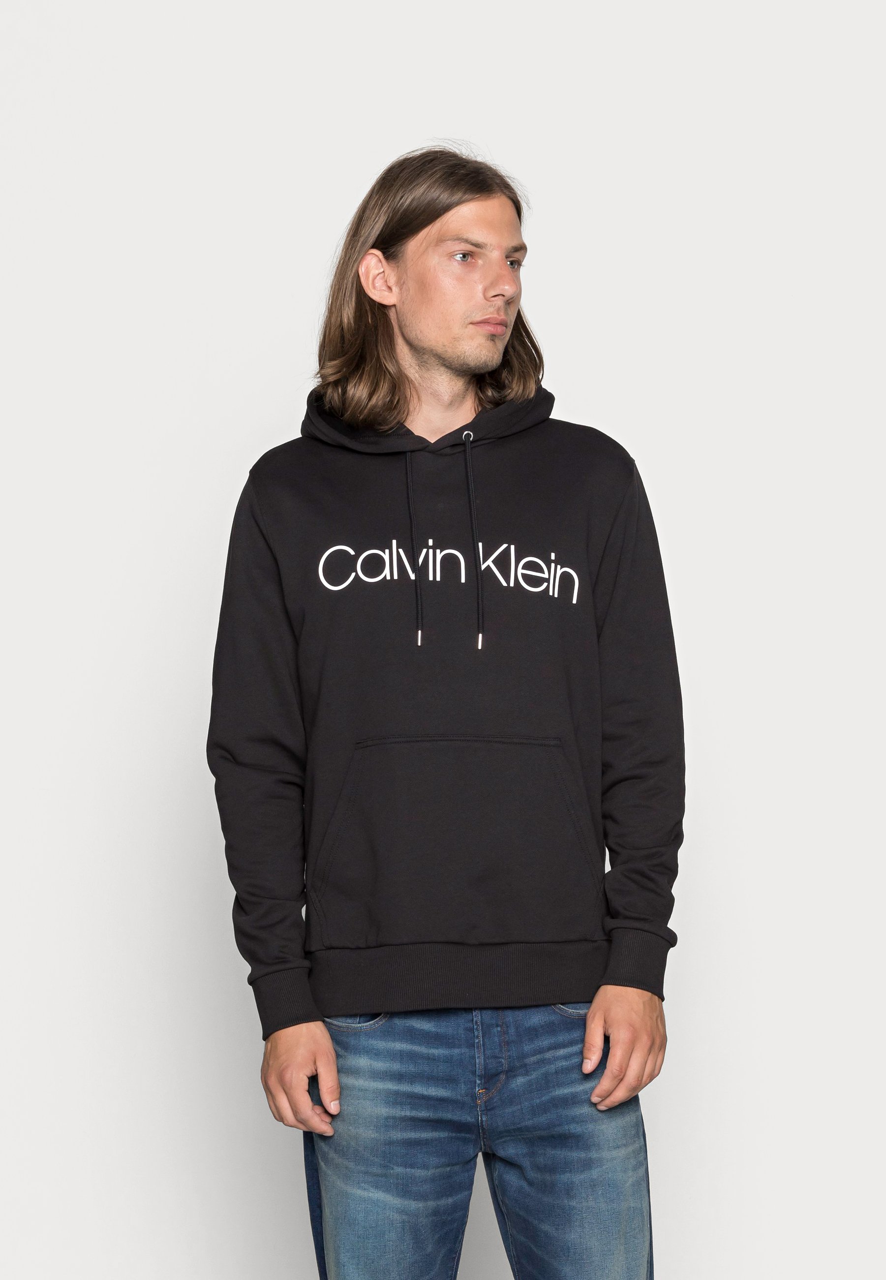 Calvin Klein LOGO HOODIE - Hoodie - black 