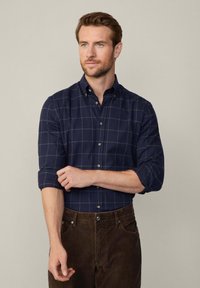 Hackett London WINDOWPANE - Hemd - navy