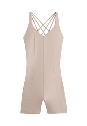 OYSHO COMFORTLUX STRAPPY SHORT - Gym suit - brown