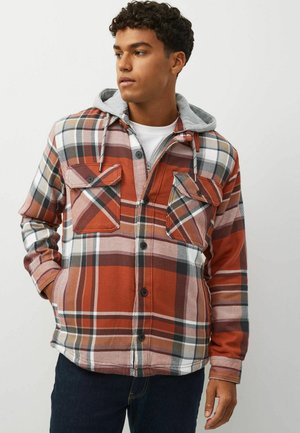 BORG LINED CHECK - Könnyű dzseki - rust brown