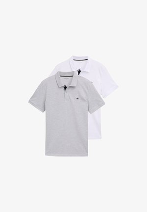 DOUBLEPACK - Poloshirt - light stone grey melange
