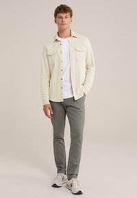 WE Fashion THE TEXTURED - Chino hlače - green