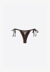 LAMINATED-EFFECT THONG - BIKINI BOTTOMS - Bas de bikini - dark brown