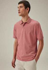 Next - REGULAR - Polo marškinėliai - mottled pink Miniatiūros vaizdas 1