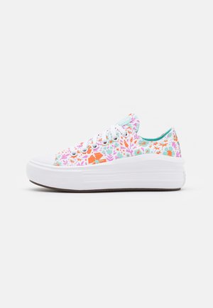 CHUCK TAYLOR ALL STAR MOVE PAPER FLORAL PRINT PLATFORM - Sneakers - white/bold mandarin/light dew