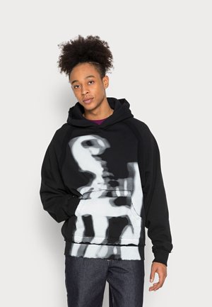 WASHED BLACK TORSO HOODIE - Collegepaita - washed black
