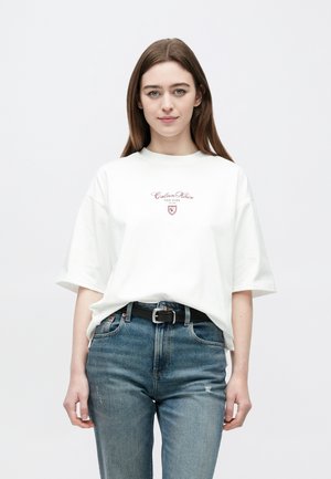 OVERSIZE TEE - Nyomott mintás póló - brilliant white