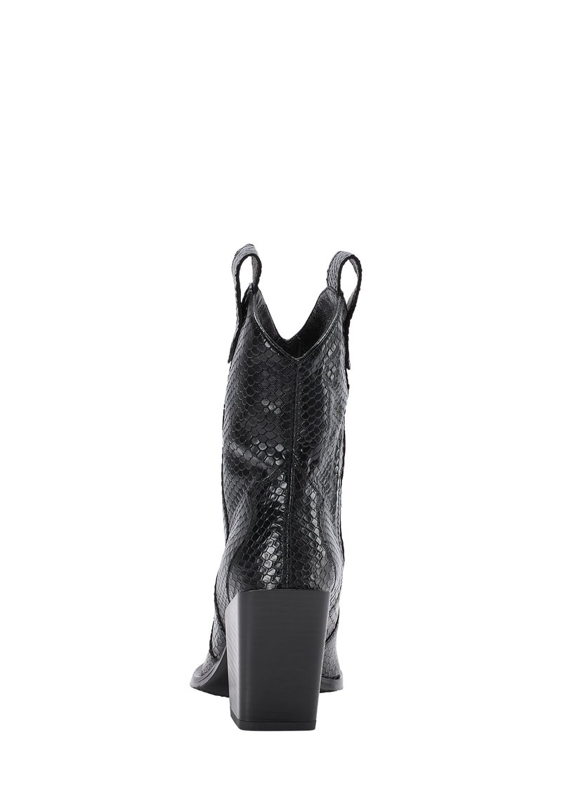 Damen Ankle Boots | IZIA Cowboy-/Bikerstiefelette schwarz schlange/schwarz - VB53641 Damen Ankle Boots | IZIA Cowboy-/Bikerstiefelette schwarz schlange/schwarz - VB53641