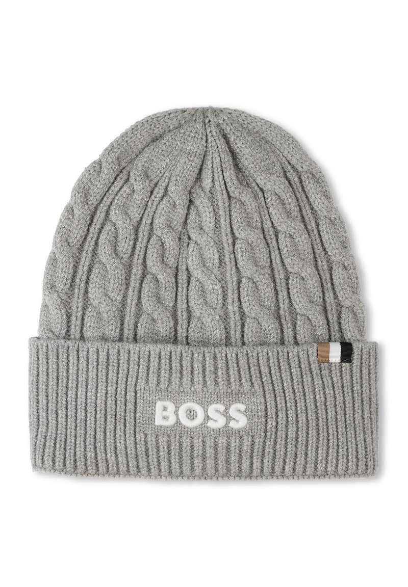 BOSS Kidswear Pletena kapa - chine grey