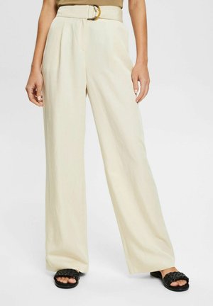 MIT GÜRTEL - Trousers - light beige