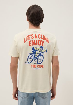 OVS, T SHIRT SLOGAN REGULAR FIT - Camiseta estampada - beige