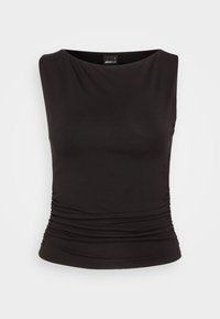 SOFT TOUCH BOATNECK TOP - Topper - black