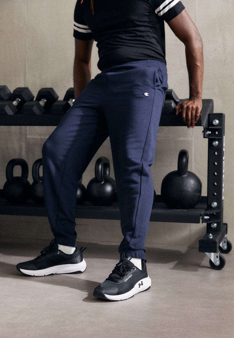 Champion - ICONS ELASTIC CUFF PANTS LOOSE FIT - Treniņtērpa apakšdaļas - dark blue, Palielināt