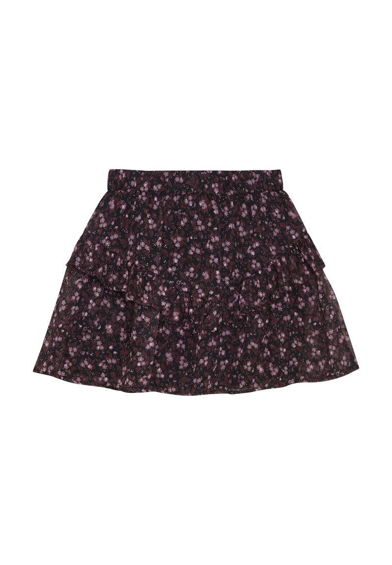 Creamie FLOWER DOBBY - A-linjekjol - black