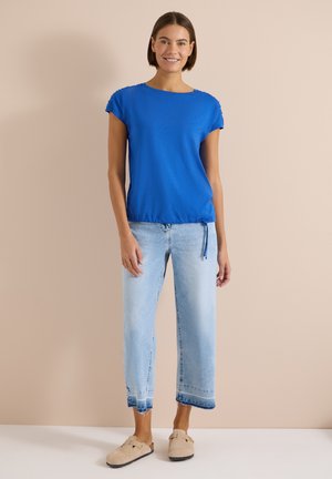 Cecil, KURZARM SHIRT MIT RAFFUNG - T-shirts basic - surf blue