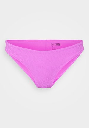 Puma rosa bikini-bunn med teksturert elastisk midjebånd som har merkets logo. Laget av elastisk, glatt materiale som gir en tettsittende silhuett.
