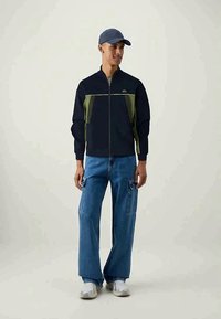 Lacoste Camisola com fecho - navy blue/sapwood/khaki