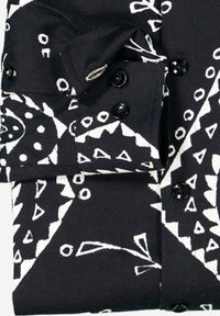 Emilio Adani LANGARM-GEMUSTERT - Hemd - schwarz