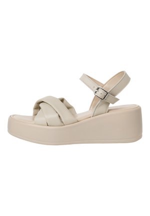 Platform sandals - pebble