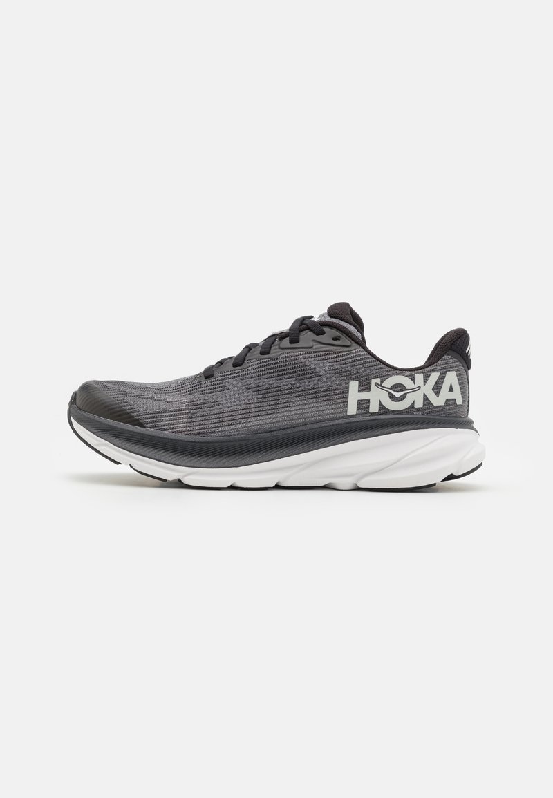 HOKA - CLIFTON 9 YOUTH UNISEX - Chaussures de running neutres - black/white, Agrandir