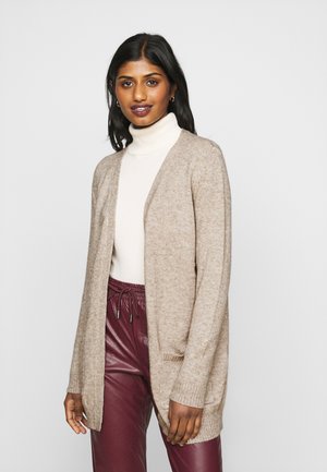 ONLLESLY OPEN CARDIGAN - Strickjacke - beige melange